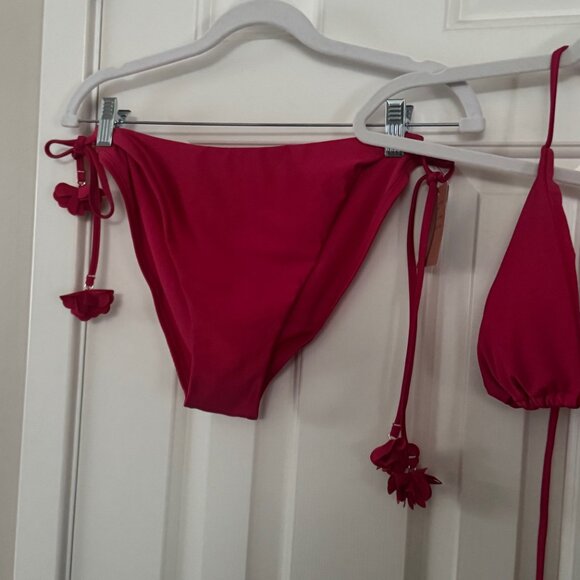 Shade and Shore Red Two Piece Bikini Swimsuit Set Size L Large 12-14 New - Picture 4 of 16